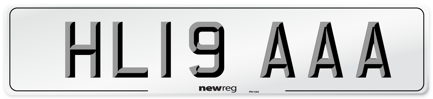 HL19 AAA Number Plate from New Reg